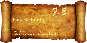 Fucskó Ervin névjegykártya